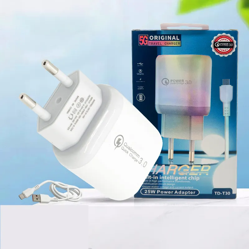 5v 3a Phone Charger and Cable Universal Portable Usb Charger For Huawei For Oppo Charger