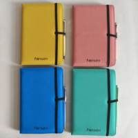 Libreta de Tapa Dura de PU Personalizada al por Mayor A5, Diario de Oficina, Negocios, Escuela, con Logotipo Grabado, Correas Elásticas Cruzadas y Portaplumas