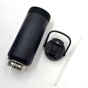 water bottle leak proof sipper lid <b>condensation</b> free stainless steel double wall 2 in 1 lid stainless steel water bottle - Product Image 4