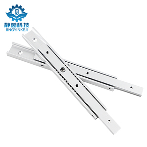 Riel de guía microinvisible de aleación de aluminio de 20 mm x 7,8 mm de una sola capa, personalizado, mini deslizador <span class=keywords><strong>para</strong></span> cajón, extensión de 2/3 pliegues, modelo industrial - Product Image 2
