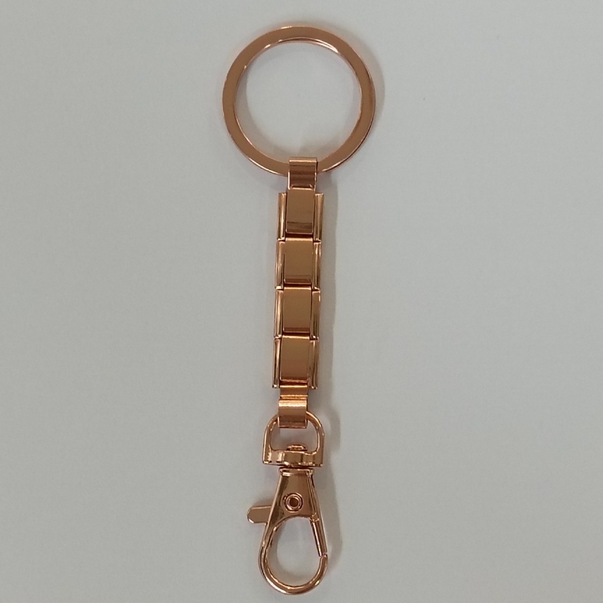 Rose gold plated modular keychain