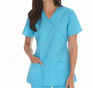 GloriouIn – ensemble de gommes pour femmes, Top classique, col en Y, ceinture dorsale, ensemble de gommes d'infirmière, Jogger d'<span class=keywords><strong>hôpital</strong></span>, vente en gros, uniforme médical, ménage - Product Image 1