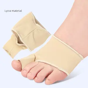 Korektor jari kaki hitam dan krem, korektor jari kaki Orthotics perawatan kaki tulang jempol pengatur koreksi pedikur lembut pelurus Bunion