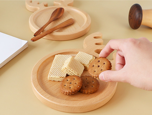 Dessin animé en bois décoration de noël <span class=keywords><strong>plateau</strong></span> de rangement aliments apéritifs collation Desserts plateaux à <span class=keywords><strong>sushi</strong></span> <span class=keywords><strong>plateau</strong></span> à biscuits de noël - Product Image 6