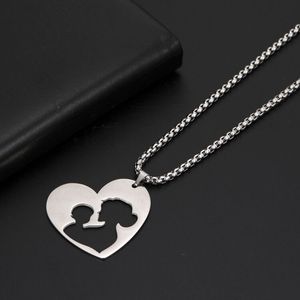 Collar de acero inoxidable con personajes de dibujos animados para el día de la madre, Joyería Moderna de alta calidad para mamá - Product Image 6