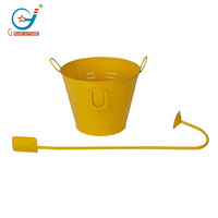 Pot Bunga Bulat Kuning 2.1 Galon 10 Inci