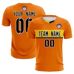 Conjuntos Deportivos Clásicos Personalizados en Naranja, Camiseta de Fútbol - Product Image 1