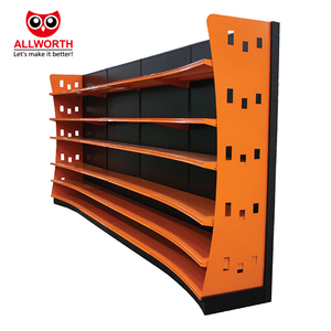 Estante de góndola de panel trasero liso de alta calidad de gran capacidad multicapa estante de exhibición de supermercado - Product Image 3