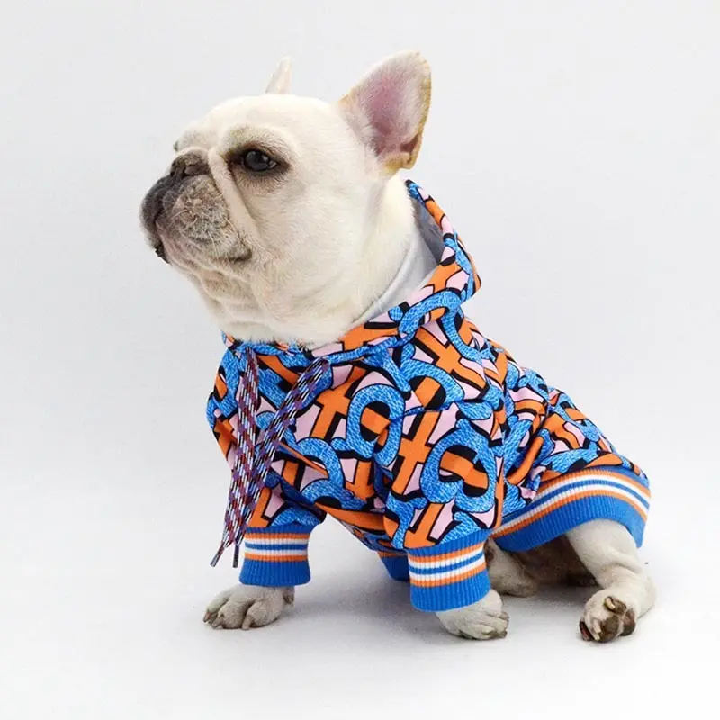 卸売人気高級デザイナープリントペット服ファッションパーカー犬ペット服