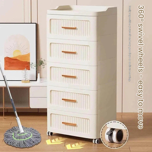 Cajonera <span class=keywords><strong>de</strong></span> Plástico Beige <span class=keywords><strong>de</strong></span> 4 Niveles <span class=keywords><strong>para</strong></span> Dormitorio, Organizador <span class=keywords><strong>de</strong></span> Almacenamiento Apilable, Portátil y Duradero <span class=keywords><strong>con</strong></span> <span class=keywords><strong>Ruedas</strong></span> - Product Image 5