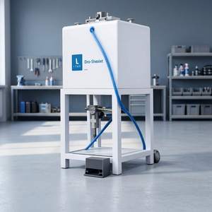 Machine de sablage à pédale robuste pour la préparation de surfaces industrielles, le nettoyage abrasif et la finition des composants métalliques - Product Image 2
