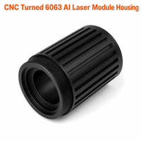 Boîtier de module laser usiné CNC en alliage d'aluminium 6063 anodisé noir, tube de boîtier de module laser, dessin OEM