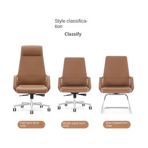 आधुनिक चमड़े की कुर्सी सम्मेलन कोई कैस्टर मध्य बैक क्लाइंट कुर्सी सम्मेलन कक्ष फर्नीचर आगंतुक कार्यालय कुर्सी - Product Image 4