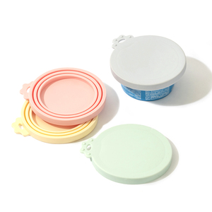 Custom Logo Color Reusable Silicone Airtight Pet Food Saver Lid Food Grade Can Cover - Product Image 1