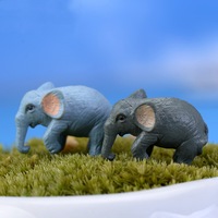 Mini dessin animé simulation éléphant 3d miniature micro-paysage décoration maison petit ornement