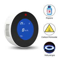 Détecteur de fuites de gaz à affichage numérique LCD 95db tuay wifi détection de gaz alarme détecteur de sécurité domestique