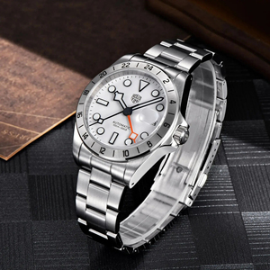 Montre automatique mécanique de luxe pour homme ROLLSTIMI RT-7911 NH34 GMT, diamètre 39 mm, saphir, acier inoxydable 316L, Reloj Hombre - Product Image 6