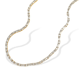 Cadena de acero inoxidable estilo cubano, cadena de metal a la moda que no se desvanece, collar para mujer con accesorio de circonita en forma de corazón. - Product Image 5