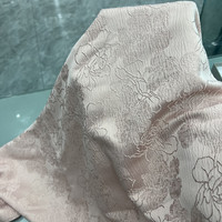 Nouveauté : tissu jacquard brodé texturé 3D à motifs floraux, finition brillante personnalisée, pour robe de créateur