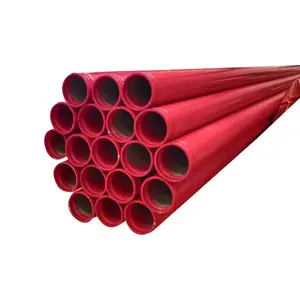 Vente chaude API 5L tuyau en acier peint en rouge avec revêtement en poudre époxy