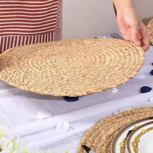 Woven Rattan <b>Placemats</b> for Wedding Kitchen Mat Place Mats Dining Table Charger Plates <b>Set</b> - Product Image 4