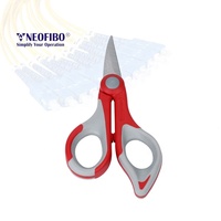 NEOFIBO JIC-186 Ciseaux à fibre optique en acier inoxydable pour dénuder les câbles en fibre aramide Kevlar, outil de coupe pour câbles FTTH
