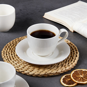 Set Moderno di Tazza e <span class=keywords><strong>Piattino</strong></span> in Porcellana Bianca JQY, Stile Casual Europeo, Tazza da Tè e Caffè in Ceramica <span class=keywords><strong>con</strong></span> <span class=keywords><strong>Piattino</strong></span> per Hotel - Product Image 3