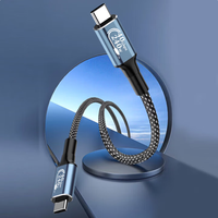 Cable USB4 de 240W PD3.1 y 40Gbps, Compatible con Thunderbolt 4, Video 8K a 60Hz, Carga Rápida de 5A, Cable Trenzado OEM USB C a USB C