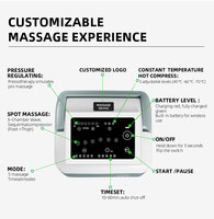 LEAMAI Appareil de massage corporel à 6 chambres avec compresseur d'air à gradient pour les membres, pantalon de massage des jambes, dispositif de thérapie, drainage lymphatique