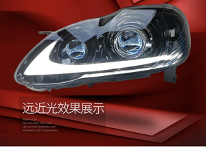 อะไหล่รถยนต์ YLD อุปกรณ์ตกแต่งรถยนต์ ไฟหน้า LED สำหรับ <span class=keywords><strong>Toyota</strong></span> Corolla 2003-2008 E120/E130 สีดำ โปรเจคเตอร์แบบวงแหวนคู่ ไฟหน้า LED - Product Image 4