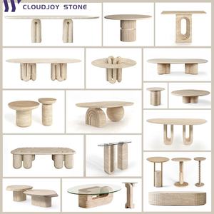 Plinti ovali di design italiano di lusso tavolini da caffè in marmo naturale pietra tavolini da caffè per soggiorno mobili/hotel/villa - Product Image 6