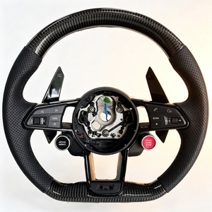 Volante Deportivo de Fondo Plano en Forma de S para Cuero para <span class=keywords><strong>Audi</strong></span> A3A4B8B9A5S5A6C7A7Q5Q7RS3RS7A8R8Q3 - Product Image 2