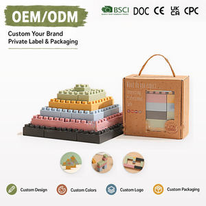 Gioco Educativo <span class=keywords><strong>Montessori</strong></span> in Silicone con Blocchi Impilabili per Bambini 13-24 Mesi Benefici Educativi Precoci - Product Image 1
