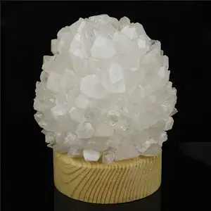 Vente en gros de petites mini pierres de guérison en cristal véritable Tête sculptée Lampe en cristal de quartz Artisanat