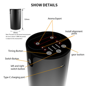 Difusores de Aroma de aceite de coche portátiles más vendidos humidificador nueva boquilla doble dos fluidos aceite esencial dos fragancias purificador de aire - Product Image 2