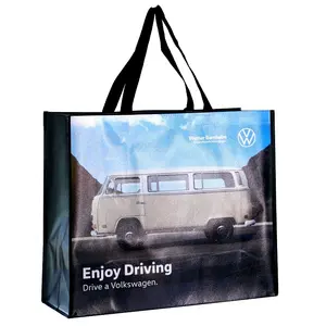 Custom Printed Promotional Reusable Pp Nonwoven Tote Shopping Bag Environmental Friendly Non-Woven Fabric Bag With Logo