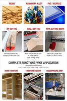 Scie à table portative de précision de 10 pouces avec table coulissante pour le travail du bois, la fabrication de meubles et l'atelier domestique