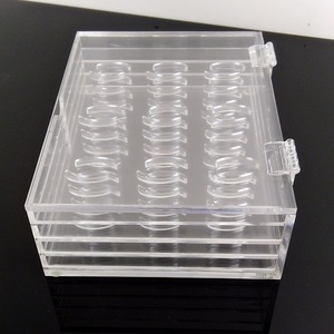 Cajas de contenedor de maquillaje de 4 capas de pestañas de la Organizacion de escritorio de almacenamiento de plástico transpar - Product Image 4