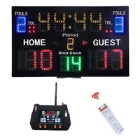 Affichage de la notation des jeux de balle professionnels à double contrôleur Tableau de bord numérique électronique de basket-ball à LED avec horloge de tir 24s
