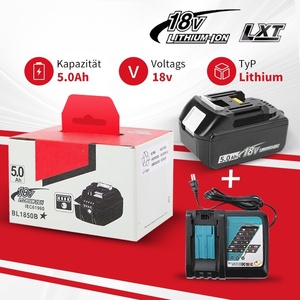 Batterie à capacité étendue 18V 5.0Ah adaptée aux outils sans fil <span class=keywords><strong>Makita</strong></span> 18V LXT, sûre et durable pour le travail industriel - Product Image 1
