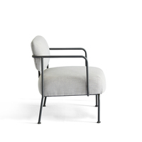 Mobilier de maison personnalisé chaise d'appoint à ossature métallique fauteuil de salon rembourré fauteuil de canapé simple nordique