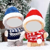 Mini poupées de Noël faites à la main avec ensemble de tenues de Noël pour LABUBU