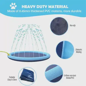 Hersteller Großhandel PVC Sommer Runde <span class=keywords><strong>Cool</strong></span> <span class=keywords><strong>Dog</strong></span> Wassers prüh <span class=keywords><strong>pad</strong></span> - Product Image 5