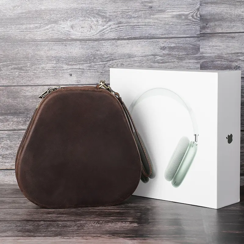 Высококачественная защитная сумка с защитой от царапин, чехол из воловьей кожи в стиле ретро для футляра для хранения Airpods Max