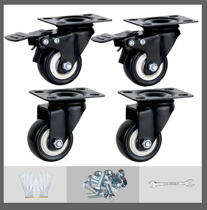 Hoch leistungs rollen Gesamt kapazität lbs (4er-Pack) No Noise Wheels 2-Zoll-Lenkrollen ohne Bremse - Product Image 5