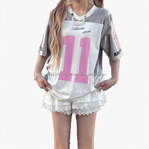 Maillot de sport décontracté Hip Hop à manches courtes unisexe, été, ample, fin, respirant, séchage rapide, anti-UV, tendance, personnalisable - Product Image 3