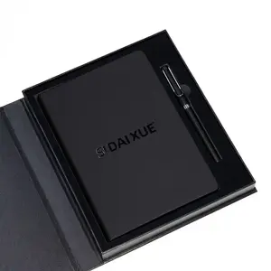 Wholesale Promotional SIDAIXUE Black Paper Notebook With Pen Gift Box Executive Gift Set Unique Products To Sell Online