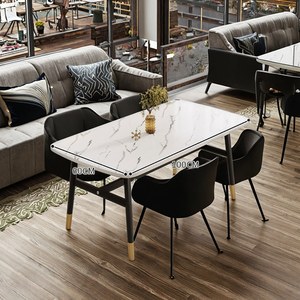 Ensemble <span class=keywords><strong>de</strong></span> table à manger rectangulaire simple et moderne nordique, en bois massif, meubles <span class=keywords><strong>de</strong></span> maison, salon, <span class=keywords><strong>6</strong></span> places, comprend des <span class=keywords><strong>chaises</strong></span> - Product Image 6