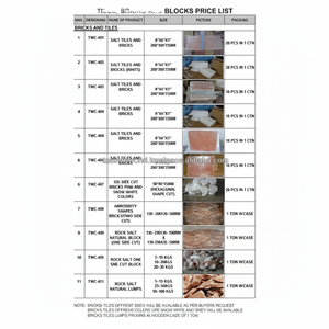 Increíble oferta en ladrillos de cristal de sal de roca del Himalaya, bloques de azulejos y terrones, catálogo de productos artesanales naturales - Product Image 1