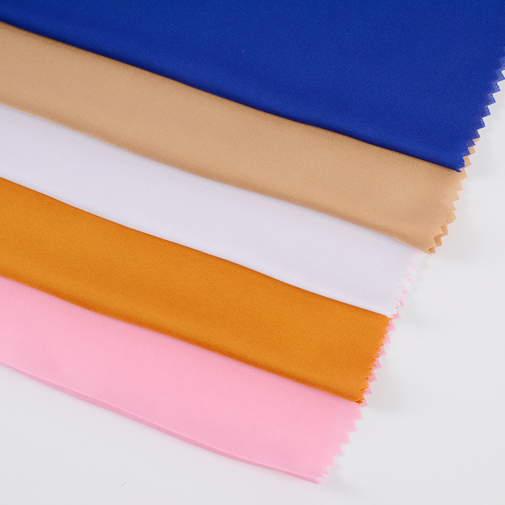 2020 New Design Comfortable Bengaline Woven Chiffon Polyester Satin Fabric For Shawl